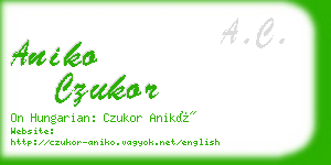 aniko czukor business card